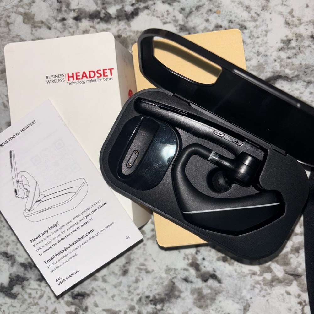 Black Wireless Bluetooth Headset